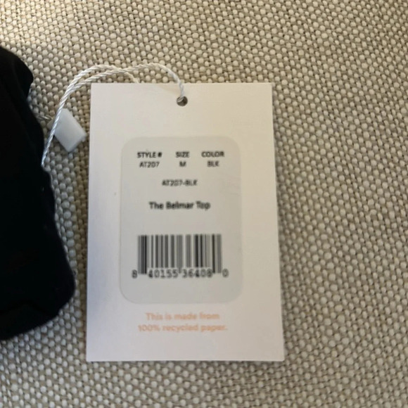 NWT Andie Swim, The Belmar Bikini Top, Medium, Black - Picture 9 of 9